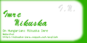 imre mikuska business card